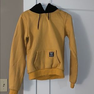 yellow hoodie